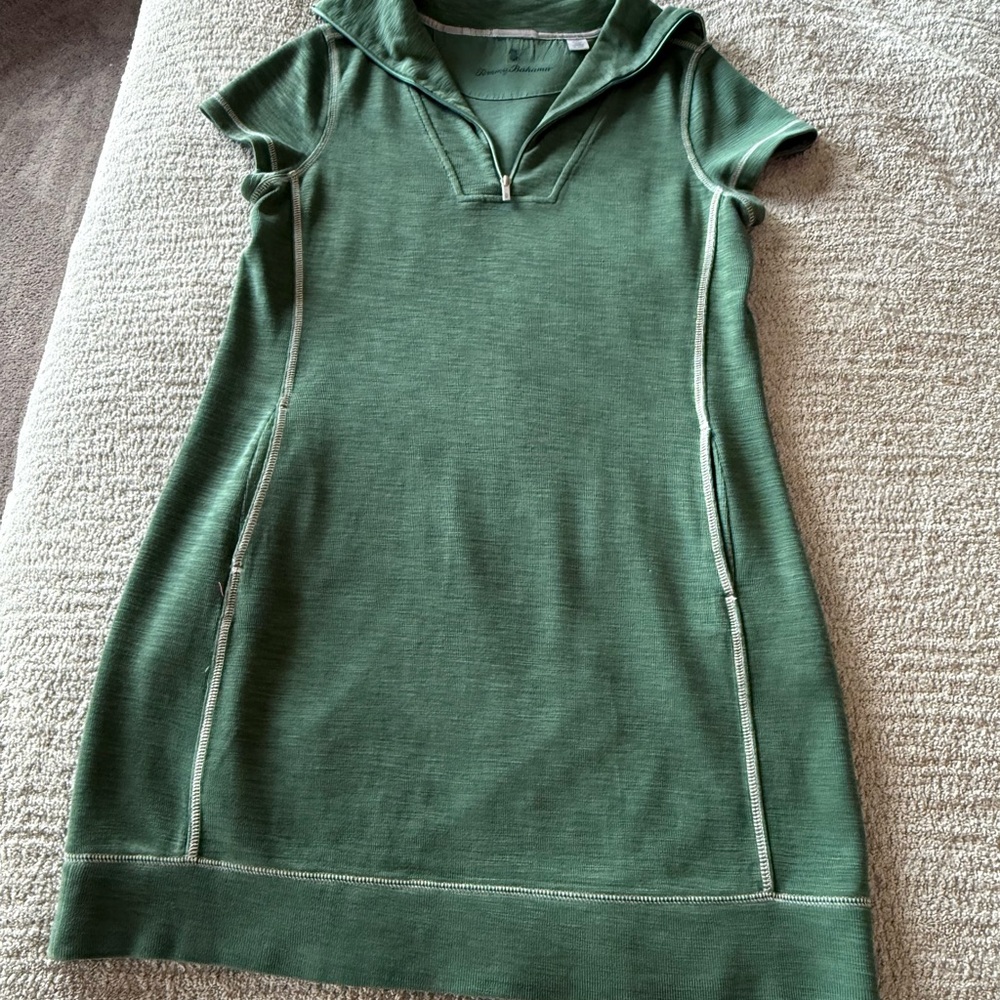Tommy Bahama Green Tobago Bay Short Sleeve Dress